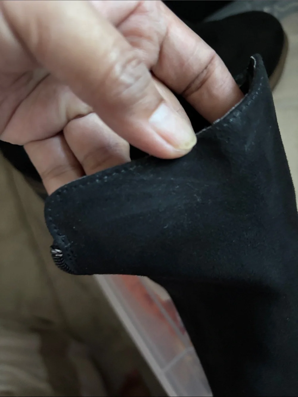 Esprit Black Suede-Look Ankle Booties